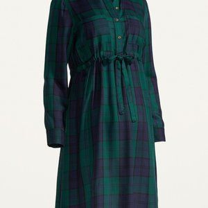 Old Navy Maternity Plaid Flannel Tie-Belt Shirt L